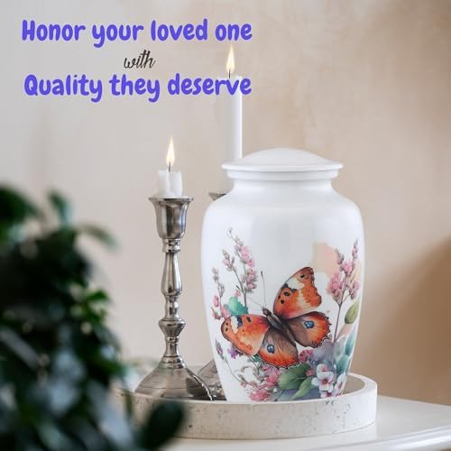 Cremation Urn for Adult Human Ashes Handcrafted Decorative Memorial Urn with 200 Cubic Inch Capacity