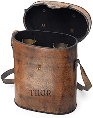 Maritime Vintage Brass Nautical Binocular with Leather Case