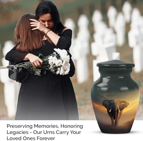 Elephant 3-Inch Cremation Urn for Ashes - Small Keepsake Urn for Men and Women