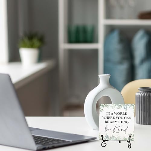 Beshoul Sage Green Eucalyptus Desk Decor with Stand