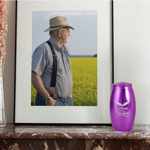 Purple Angel Decorative Urn for Human Ashes