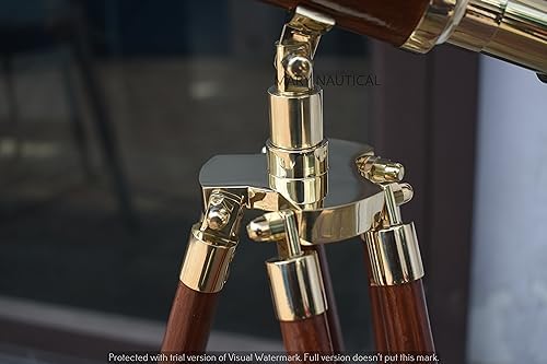 Vintage Brass Telescope with DF Lens and Adjustable Tripod for Kids and Beginners