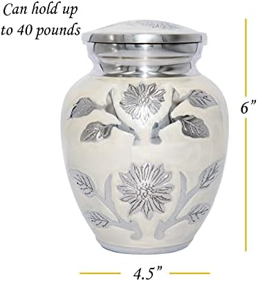 Pet Or Human Medium Size Cremation Urn with Personalization and Velvet Bag