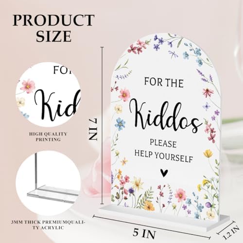 Wedding Sign for The Kiddos 5x7 Inch Acrylic Plaque