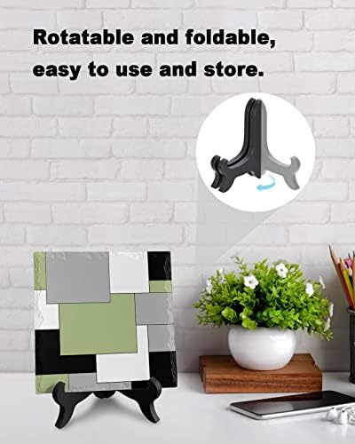 Abstract Art Desk Decor with Color Block Plaque 1