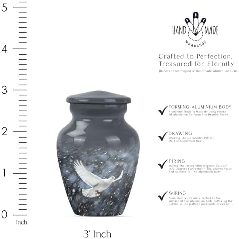 Dove in Heavy Rain Set of 4 Cremation Urns
