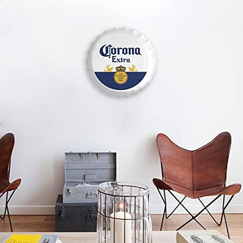 UZIOR Vintage Metal Bottle Cap Wall Art Sign 138 Inch Decorator