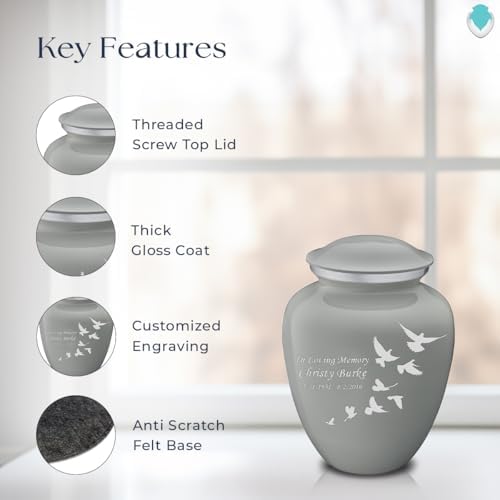 GetUrns Personalized Dove Cremation Urn for Human Ashes 44 lbs