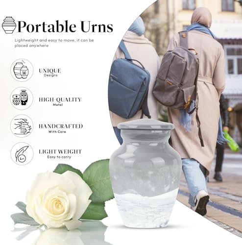 KARYLIZ Mountain Winter Small Urns for Ashes 2pcs