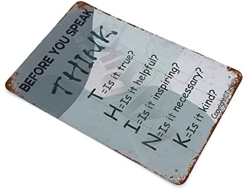 Retro Metal Tin Sign Wall Decor for Home and Kitchen