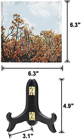 Fall Maple Tree Desk Decor with Wooden Stand