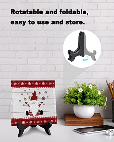 Happy Gnomes Desk Decor with Wooden Stand