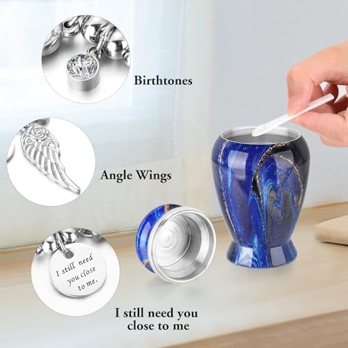 XIUDA Memorial Urns for Ashes with Angel Wing Charm