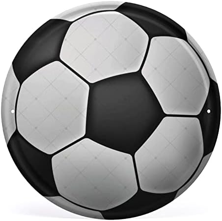 Retro Metal Wreath Sign Soccer Team 12x12 Inch