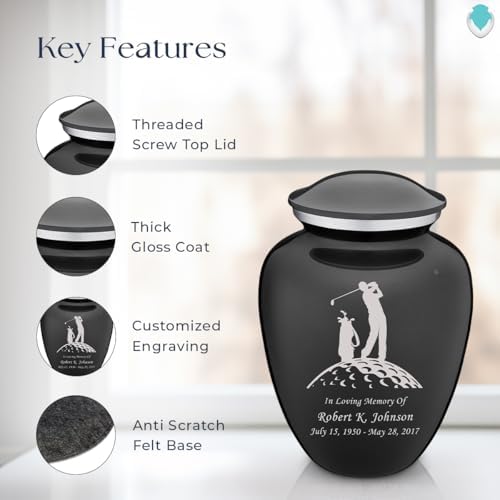 GetUrns Golf Cremation Urn for Human Ashes 200 lbs