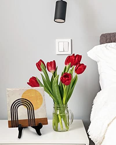 Modern Art Desk Decor with Wooden Stand Plaque