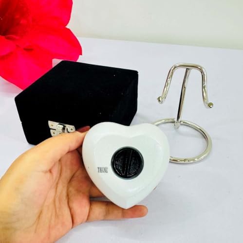 White Heart Shaped Keepsake Urn for Human Ashes