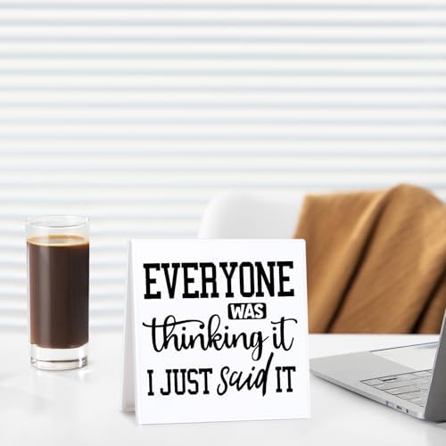 Funny Desk Sign with Sarcastic Quote for Office Humor