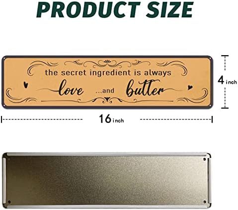 Secret Ingredient is Always Love and Butter Kitchen Sign