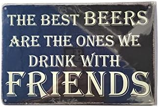 AMERICAN WIT Best Beers With Friends Bar Sign 8x12 Metal Tin