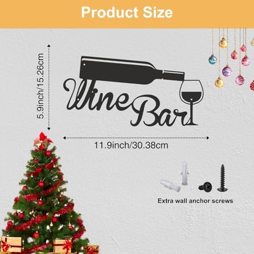 Wine Bar Metal Sign - 12 Inch Decorative Plaque