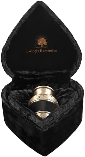 Mini Urns for Human Ashes Keepsake Gold Brass Heart Case