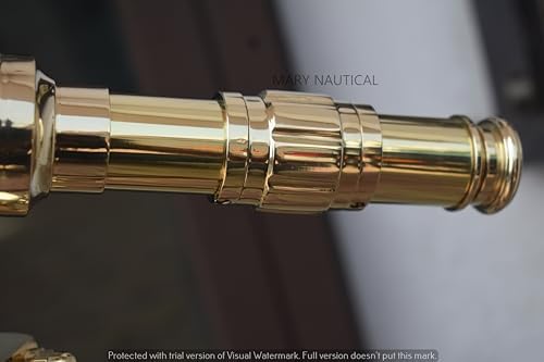 Vintage Brass Telescope with DF Lens and Adjustable Tripod for Kids and Beginners