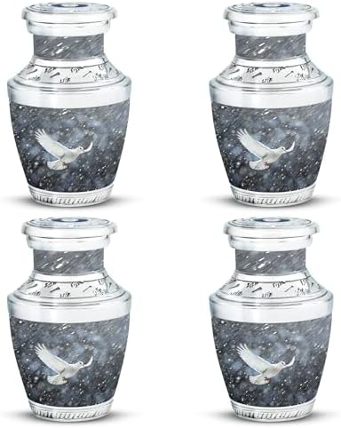 Dove in Heavy Rain 3 Inch Urn Set of 4 1