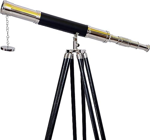 Handmade Brass Vintage Telescope Nautical Floor Standing Decor