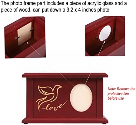 Wooden Urns for Human Ashes - Decorative Cremation Urn with Frame