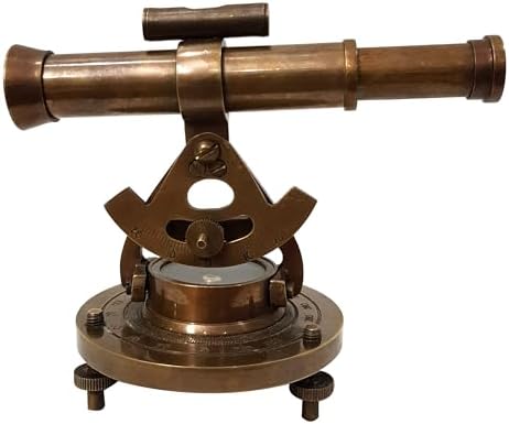 Antique Brass Nautical Compass Decor Telescope