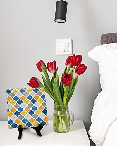 Vintage Moroccan Desk Decor with Wooden Stand