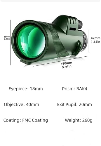 Night Vision Monocular Telescope for Adults Hunting Sports Outdoor Camping Travel Portable High Powered 80x100 HD