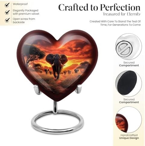 Saburial 8 Inch Decorative Cremation Urn for Adults