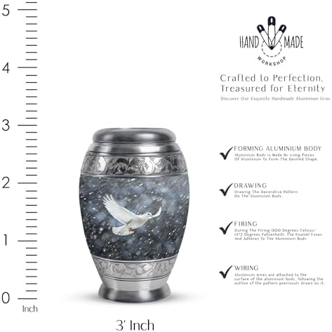 Dove in Heavy Rain 3 Inch Urn Set Of 4