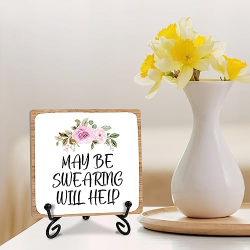 Braver Than You Think Wooden Sign with Stand