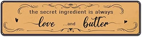 Secret Ingredient is Always Love and Butter Kitchen Sign