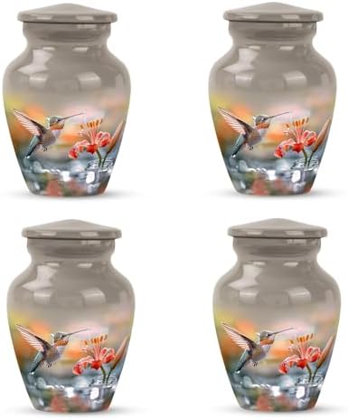 Elegant Hummingbird Urn Set of 4 - 3 Inch Ashes Urn