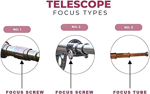 Antique Brass Telescope with Leather and Wood Base