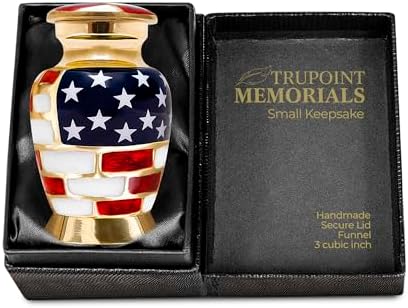 Trupoint Memorials Small Gold Urn for Ashes Keepsake