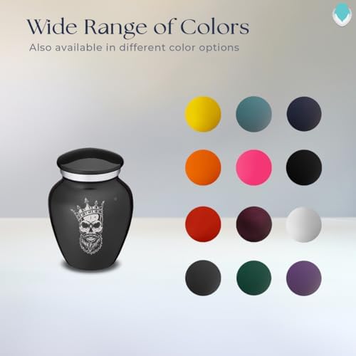 GetUrns Skull Cremation Urn with Double Side Engraving