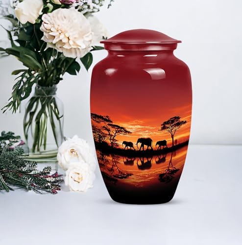 10 Inch Elephant Cremation Urn for Human Ashes