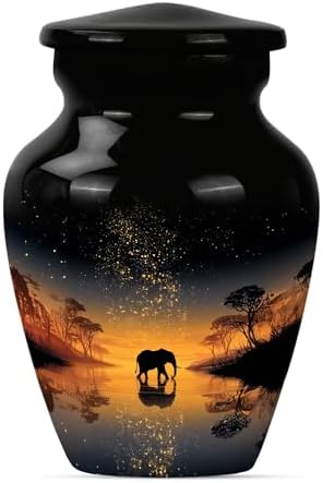 Elephant Ash Cremation Urns Set 10inch 3inch