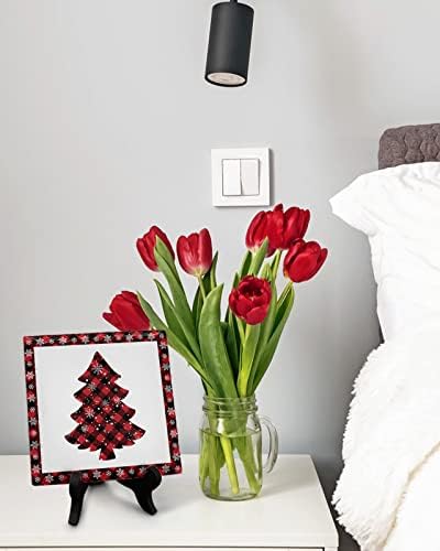 Christmas Decorative Desk Plaque with Wooden Stand