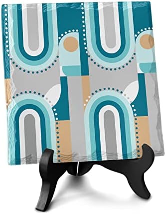 Modern Abstract Desk Decor with Wooden Stand 1