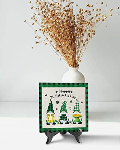 Farm Gnome Desk Decor with Wooden Stand