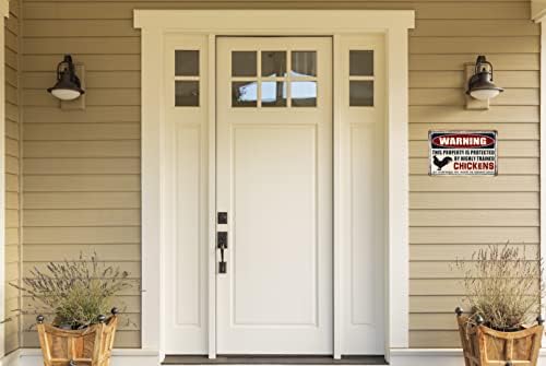 Funny Chickens Decor Vintage Metal Tin Sign 8x12 Inch