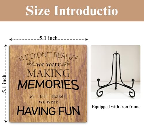 Wooden Family Plaque with Iron Stand 51x51 Inches