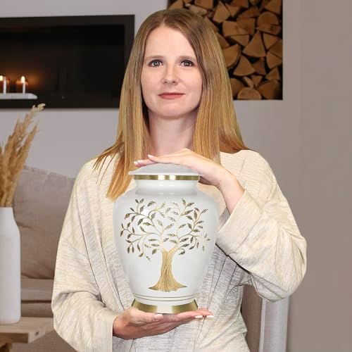Trupoint Memorials Cremation Urn Tree of Life Large White