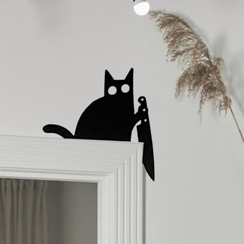 Adorable Metal Cat Door Topper Decor Sign